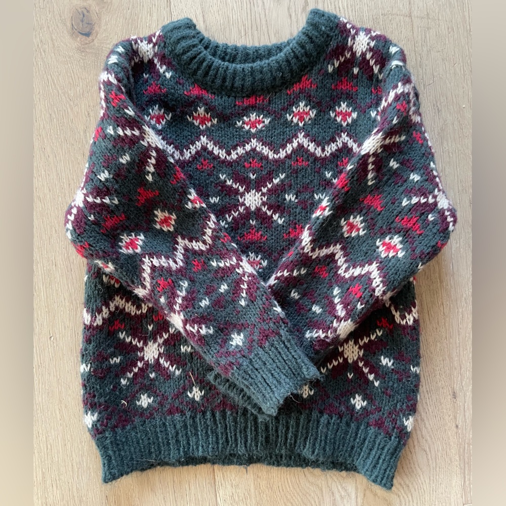 Zara kids sweater (used once for Christmas card photos)